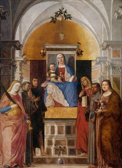 Marcello Fogolino Madonna with child and saints. Germany oil painting art